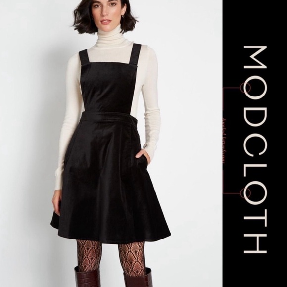 Modcloth Dresses & Skirts - ModCloth velvet pinafore dress jumper Cupcake consultant size Large NWT